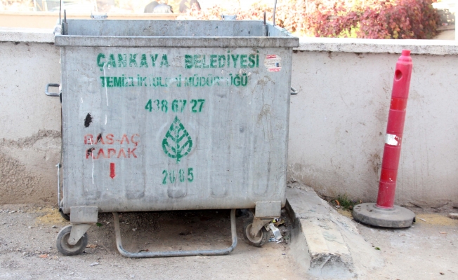 Çankaya'da çöp konteynerleri sabitlendi
