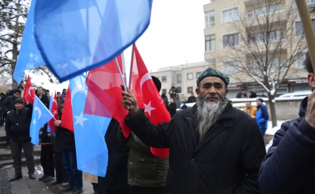 Kayseri'deki Uygur Türklerinden Zeytin Dalı Harekatı'na destek