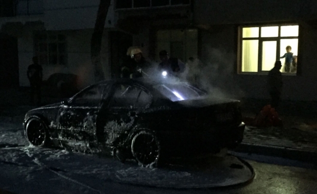 Karaman'da otomobil yangını