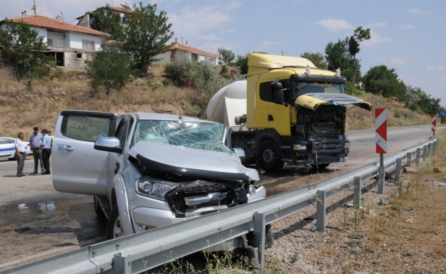 Bahşili'de trafik kazası: 1 yaralı