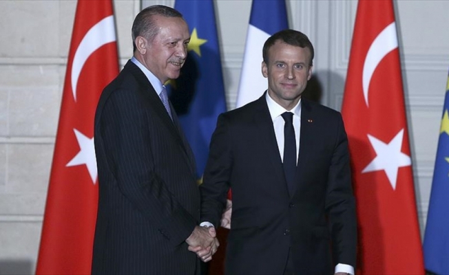 Cumhurbaşkanı Erdoğan ile Macron görüştü