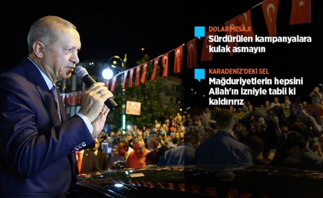 Türkiye Cumhurbaşkanı Erdoğan: Onların dolarları varsa bizim de halkımız, hakkımız var