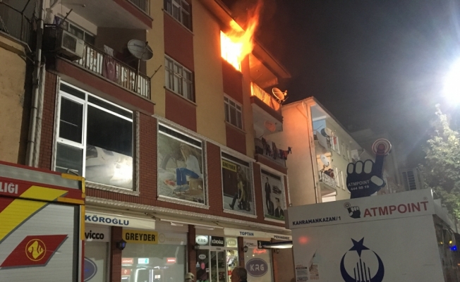 Ankara'da ev yangını