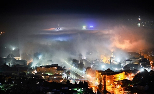 Saraybosna'da yoğun hava kirliliği