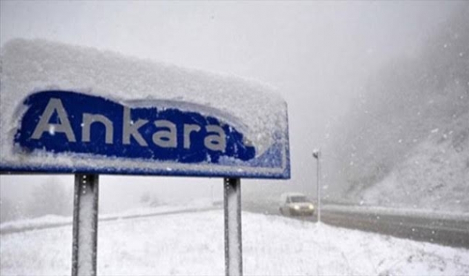 Ankara için kar yağış uyarısı