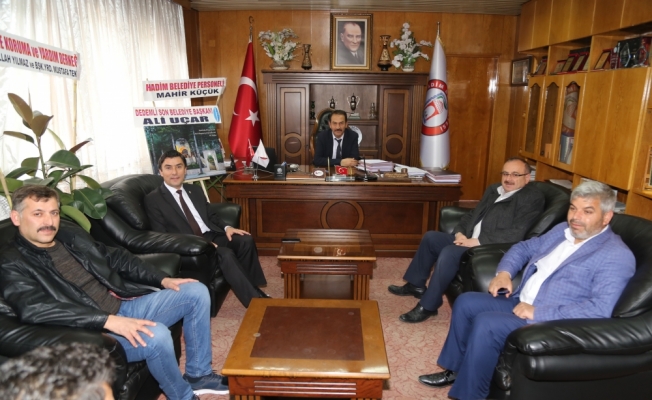 Başkan Hadimioğlu'na tebrik ziyareti
