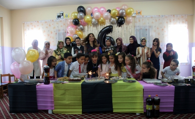 Anaokulu öğrencileri için toplu doğum günü kutlaması yapıldı