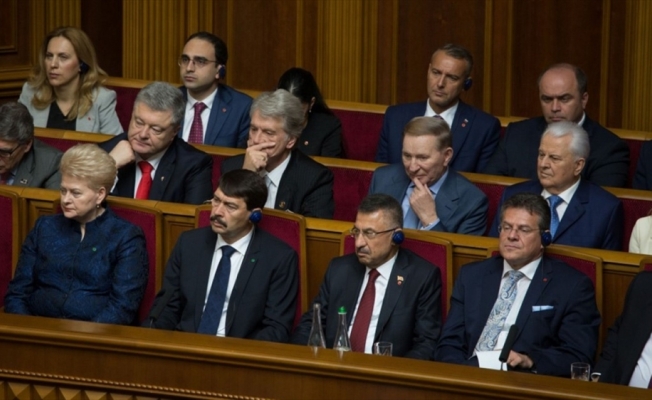 Cumhurbaşkanı Yardımcısı Oktay, Zelenskiy'in göreve başlama törenine katıldı