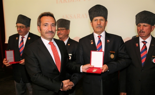 Aksaray'da Kıbrıs gazilerine madalya ve berat tevcih töreni
