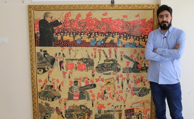 Suriyeli sanat tarihçisi 15 Temmuz'u mozaikle anlattı