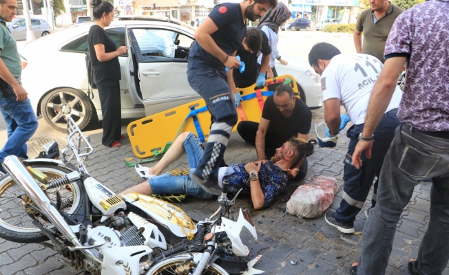 Karaman'da otomobil ile motosiklet çarpıştı: 1 yaralı