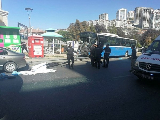 Ankara'da halk otobüsü durağa girdi! Ölü ve yaralılar var!