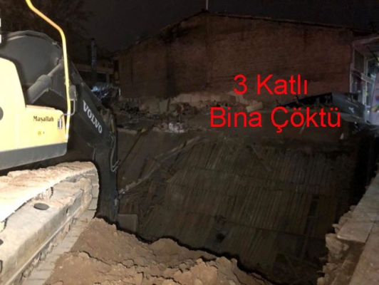 Ankara'da Bina Çöktü