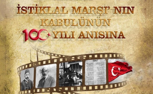 Çubuk'ta İstiklal Marşı'nın kabulünün 100. yılı nedeniyle tören düzenlendi