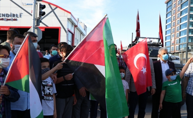 Niğde'de, İsrail'in Filistinlilere saldırıları protesto edildi