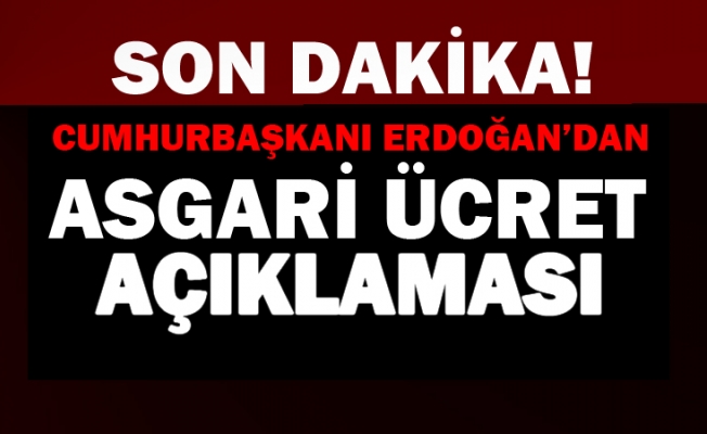Cumhurbaşkanı Erdoğan'dan asgari ücret ve faiz açıklaması