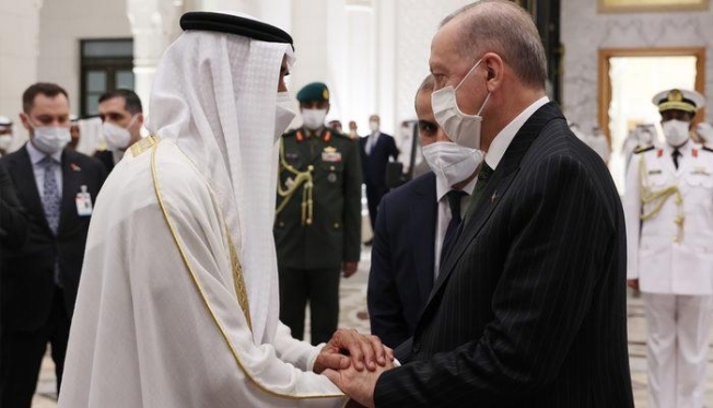 Cumhurbaşkanı Erdoğan, Abu Dabi Veliaht Prensi Bin Zayid ile yemekte bir araya geldi
