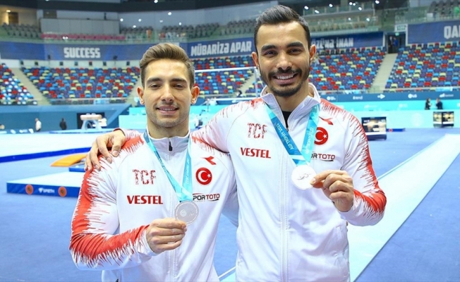 Milli cimnastikçiler Ferhat Arıcan ve İbrahim Çolak, Bakü'deki performanslarından memnun