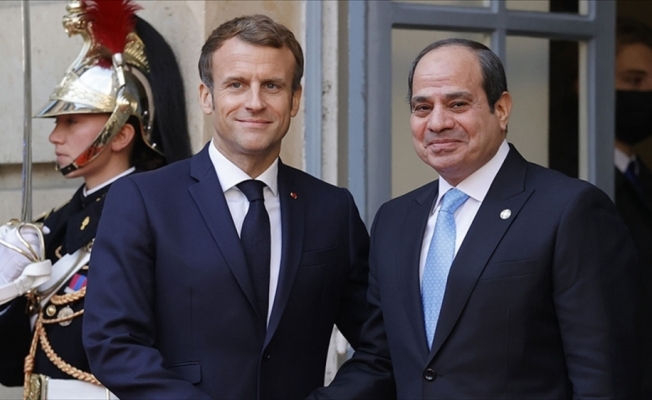 Fransa Cumhurbaşkanı Macron, Mısırlı mevkidaşı Sisi ile Paris'te görüştü