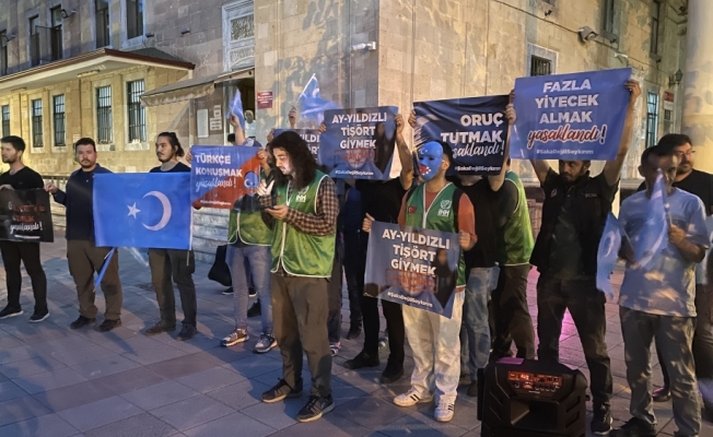 Çin'in Sincan Uygur Özerk Bölgesi'ne yönelik politikaları Eskişehir'de protesto edildi