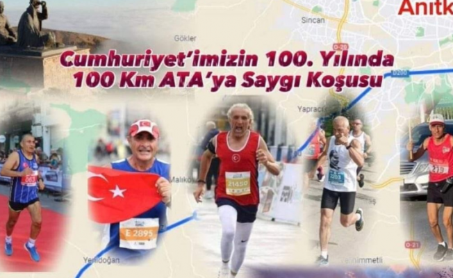 Polatlı Duatepe’den Anıtkabir’e 100 kilometrelik Ata'ya saygı koşusu başladı!
