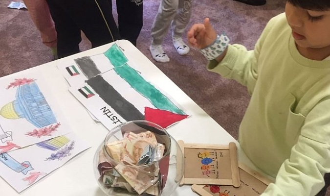 Kur'an kursu öğrencileri harçlıklarını Filistinli akranlarına bağışladı