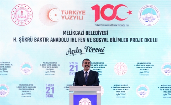 Bakan Tekin, Kayseri'de proje okulu açılış töreninde konuştu: