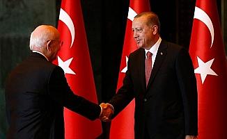 Cumhurbaşkanı Erdoğan, Cumhurbaşkanlığı Külliyesi'nde kutlamaları kabul etti