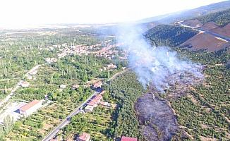 Konya'da makilik alanda yangın