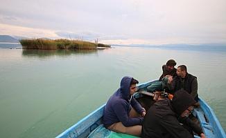 Beyşehir Gölü'nde sular çekilince yeni adacıklar oluştu