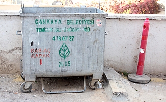 Çankaya'da çöp konteynerleri sabitlendi