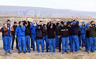 Çankırı'da fabrika işçilerinden eylem