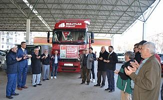 Aksaray'dan Doğu Guta'ya 25 ton patates yardımı