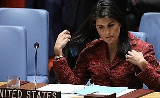 ABD'nin BM Daimi Temsilcisi Haley'e Filistin protestosu