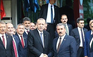 Cumhurbaşkanı Erdoğan BBP'yi ziyarete gitti