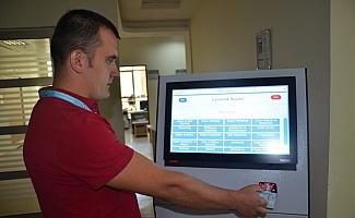 Karaman Devlet Hastanesinde kiosk cihazları