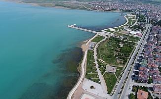 Beyşehir'de sahil bandına bisiklet ve yürüyüş yolu