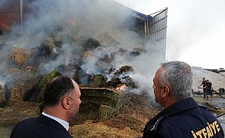 Beyşehir'de besi çiftliğinde yangın