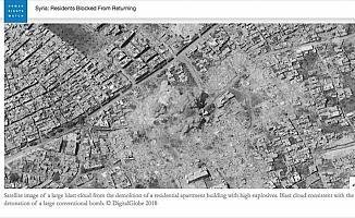 Esed rejimi yerlerinden edilenlerin evlerini yıkıyor