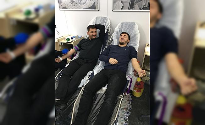 Yerköy Ülkü Ocaklarından Kızılay'a kan bağışı desteği