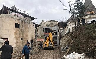 Göreme'deki otel inşaatının yıkımına başlandı