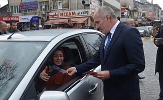Karaman Valisi Meral, trafik uygulaması yaptı