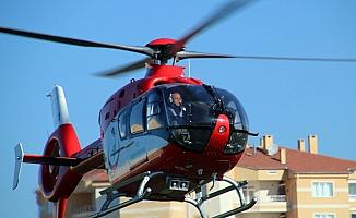 Ambulans helikopter kalp hastası için havalandı