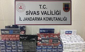 Sivas'ta 3 bin 200 paket kaçak sigara ele geçirildi