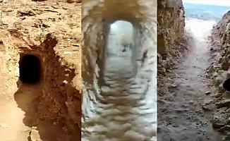 AA terör örgütü YPG/PKK'nın Suriye'nin kuzeyindeki tünellerini görüntüledi