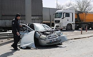 Ankara'da otomobille iki tır çarpıştı: 4 yaralı