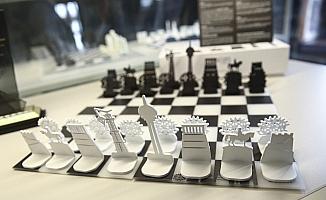 Ankara'nın silüeti satranç tahtasına yansıdı