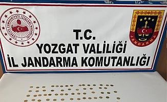 Yozgat'ta jandarma 83 Osmanlı sikkesi ele geçirdi