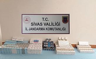 Sivas'ta 4 bin 360 paket kaçak sigara ele geçirildi