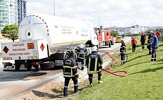 Kırıkkale'de LPG tankerinde yangın